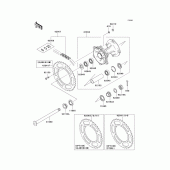 Схема вузла: Ступиця заднього колеса для Kawasaki KX250/ KX252 KX250F