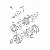 Схема вузла: Зчеплення для Kawasaki KL250 KL250 Super Sherpa