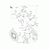 Схема вузла: Заднє гальмо для Kawasaki KLE650 Versys 650 ABS