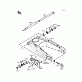 Схема вузла: Задній важіль (маятник) для Kawasaki ZX400 ZXR400R