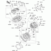 Схема вузла: Головка циліндра для Kawasaki VN1500 VN1500 Classic