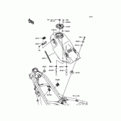 Схема вузла: Паливний бак для Kawasaki KLX125 D-Tracker