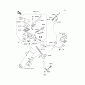 Схема вузла: Передній гальмівний циліндр для Kawasaki VN900 Vulcan 900 Custom