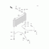 Схема узла: Масляный охладитель для Kawasaki ZX600 Ninja ZX-6
