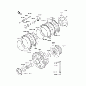 Схема узла: Сцепление для Kawasaki ZX1200 Ninja ZX-12R