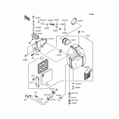 Схема узла: Воздушный фильтр (BJ250-E4A) для Kawasaki BJ250 Estrella Custom