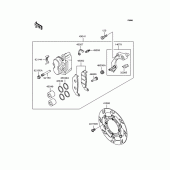 Схема вузла: Переднє гальмо для Kawasaki KLX250 D-Tracker