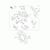Схема узла: Задний тормоз (f15-f17) для Kawasaki EX250 Ninja 250