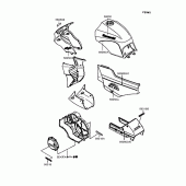 Схема вузла: Наклейки (red/black; ZX900-A9) для Kawasaki ZX900 GPZ900R