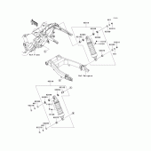 Схема узла: Подвеска/Задний амортизатор для Kawasaki VN1700 VN1700 Classic Tourer