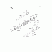 Схема вузла: Gear change drum/shift fork(s) для Kawasaki EX650 Ninja 650 ABS