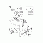 Схема вузла: Паливний бак для Kawasaki BN125 Eliminator