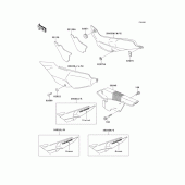 Схема узла: Side covers/chain cover(kle500-a4) для Kawasaki KLE500