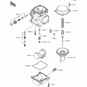 Схема вузла: Комплектуючі карбюратора для Kawasaki ZR550 Zephyr