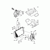 Схема вузла: Радіатор для Kawasaki ZR1000 Z1000 ABS