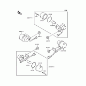 Схема узла: Поворотники для Kawasaki KLX250 KLX250
