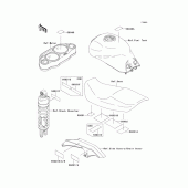 Схема вузла: Інформаційні наклейки для Kawasaki ZX1100 GPZ1100