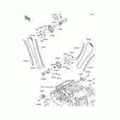 Схема узла: Распредвал & Цепь ГРМ & Натяжитель для Kawasaki VN1700 VN1700 Voyager ABS