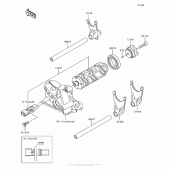 Схема вузла: Gear Change Drum/shift Fork(S) для Kawasaki ZX1000 Ninja 1000 ABS