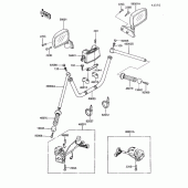Схема вузла: Кермо & Пульт управління рульовим для Kawasaki ZG1200 Voyager XII