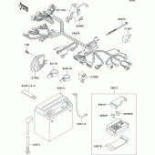 Схема вузла: Електроустаткування для Kawasaki VN800 Vulcan 800 Classic