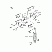 Схема вузла: Задня підвіска для Kawasaki KL250 KL250 Super Sherpa