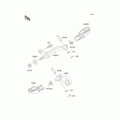 Схема узла: Подножки для Kawasaki KLX650 KLX650