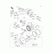 Схема вузла: Drive shaft/final gear(1/2) для Kawasaki VN1500 Vulcan 1500 Classic FI
