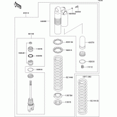 Схема вузла: Амортизатор для Kawasaki KX125