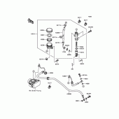 Схема узла: Задний тормозной цилиндр для Kawasaki ER650 ER-6N ABS