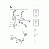 Схема узла: Замок зажигания для Kawasaki ZX400 ZXR400R