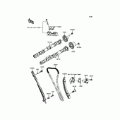 Схема узла: Распредвал & Цепь ГРМ & Натяжитель для Kawasaki ZX1000 Ninja H2