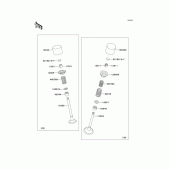 Схема узла: Клапан(ы) для Kawasaki ZX636 Ninja ZX-6R