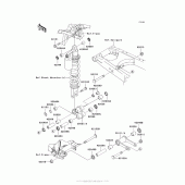 Схема узла: Задняя подвеска для Kawasaki KLX140 KLX140L