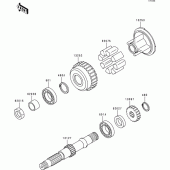 Схема вузла: Secondary shaft для Kawasaki ZR750 Zephyr