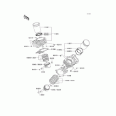 Схема вузла: Циліндр & Поршень для Kawasaki VN800 Vulcan 800 Classic