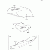 Схема вузла: Decals(blue)(er500-a3) для Kawasaki ER500 ER-5