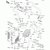 Схема узла: Радиатор (1/2) для Kawasaki VN1500 VN1500 Classic
