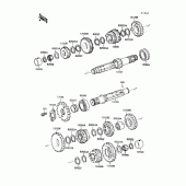 Схема вузла: Трансмісія для Kawasaki EX250 Ninja 250