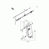 Схема вузла: Троси для Kawasaki KX250/ KX252 KX250F