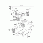 Схема узла: Карбюратор для Kawasaki ZX1100 Ninja ZX-11