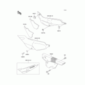 Схема узла: Side covers/chain cover(kle500-a1) для Kawasaki KLE500