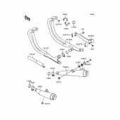 Схема вузла: Вихлопна система для Kawasaki ZR1100 Zephyr 1100RS