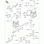Схема вузла: Карбюратор для Kawasaki ER500 ER-5