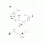 Схема узла: Переключатель передач для Kawasaki KLX110 KLX110L