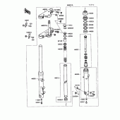 Схема узла: Вилка передней оси для Kawasaki VN1500 Vulcan 88