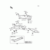 Схема вузла: Задні бічні обтічники & Захист ланцюга для Kawasaki ZX400 ZZR400