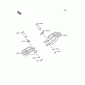 Схема узла: Подножки для Kawasaki KX125