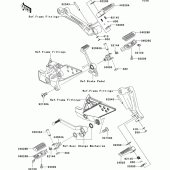 Схема вузла: Підніжки для Kawasaki ZR750 Z750