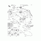 Схема вузла: Fuel tank(1/2) для Kawasaki ZX600 Ninja ZX-6R